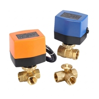 Vanne à boisseau sphérique électrique motorisée en laiton Winvall pour traitement de l'eau, 24 V CA, commande marche/arrêt, 2 ou 3 voies, PN20