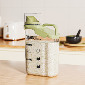 Contenedor de arroz de cereales de gran capacidad con asa Contenedores de almacenamiento de alimentos para organización de cocina - Product Image 6