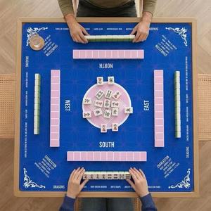 Hand-painted Luxury Modern Portable Non-slip Noise Reduction Mahjong <b>Mat</b> Flannel <b>Table</b> <b>Mat</b> for Casino Gambling - Product Image 2