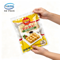 Sachet sous vide haute barrière en nylon PE sans BPA, imprimé sur mesure, de qualité alimentaire, pour dumplings congelés, siumai, dim sum, fruits de mer 500g 1kg