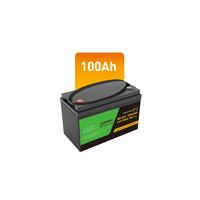 Baterai Lithium Ion 12.8V Lifepo4 100Ah 1280Wh Tahan Lama untuk Pengganti Aki Timbal Asam Mesin, BMS 4000-10000 Siklus