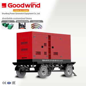 2026 OEM Goodwind 10kva Super Silent Trailer Mounted Mobile Diesel Generators Set Rated Power Electric Engine Genset