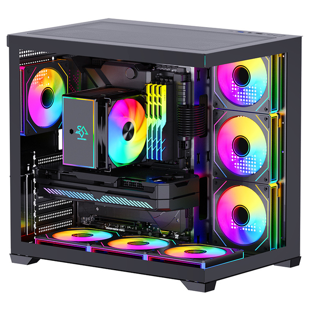 SNOWMAN NEW Design Factory Gaming Computer Case ATX PC Case HD USB3.0 Tempered Glass Computer case & Towers Computer Chassis