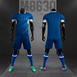 Benutzer definiertes Logo Großhandel Thai Qualität Fußball uniform Hochwertiges neues Design Benutzer definierte Sublimation <span class=keywords><strong>2</strong></span>-teiliges Fußballtrikot-Set - Product Image 5