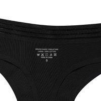 JOGOGO Culottes et Strings pour Femmes, Sous-vêtements Ajourés, Sans Couture, Noirs, Ropa Interior Mujer, G-String pour Filles