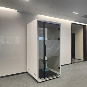 चल इनडोर बूथ फोन पॉड ऑफिस बिल्डिंग के लिए प्राइवेट साउंड प्रूफ टेलीफोन बूथ - Product Image 2