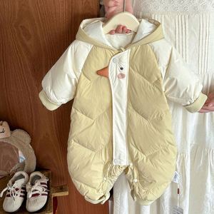 Traje de Nieve para Recién Nacido, Ropa de Invierno de Manga Larga, Chaqueta de Plumón para Bebé, Mameluco de 6 a 24 Meses, Vestido Completo, Lindo, Unisex, Floral, Informal - Product Image 1