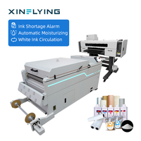 Imprimante DTF XinFlying 4 têtes avec ordinateur portable, système rouleau à rouleau, têtes d'impression I3200 I1600, kit d'impression DTF pour T-shirts 110V/220V