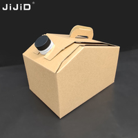 Emballage en boîte personnalisé JIJID, 96 oz (3 L), résistant aux fuites, avec bec verseur, pour café, vin, vodka, bière