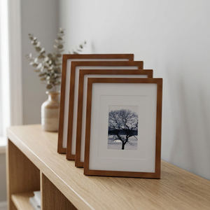 Cadre photo en bois fait main de 6 pouces, impression numérique pour affichage de photos de mariage, à suspendre au mur, cadre MDF classique et créatif - Product Image 3