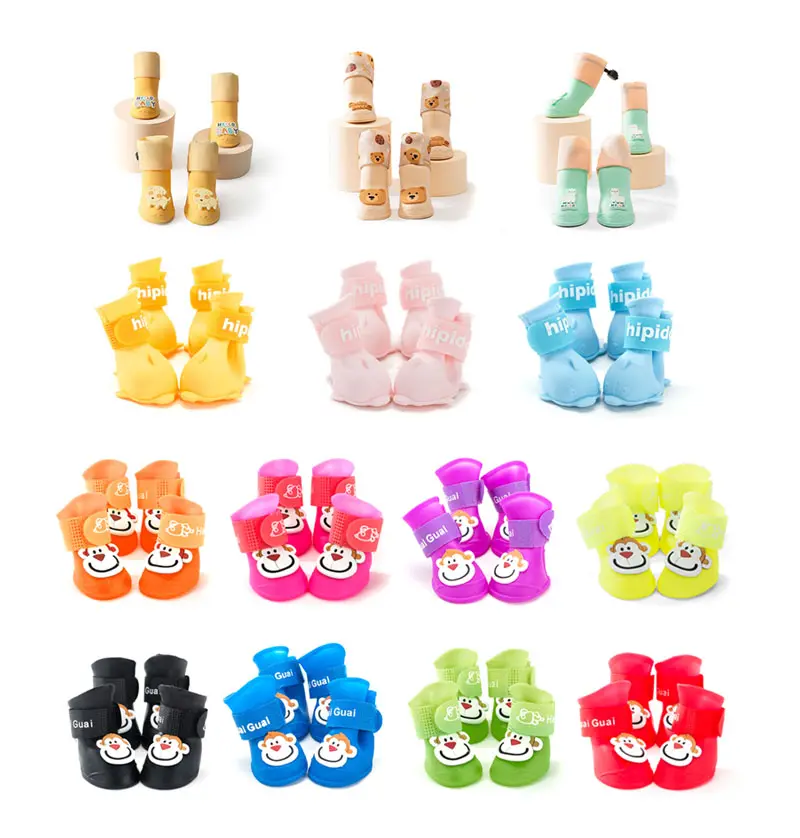 Waterproof Silicone Dog Shoes Boots for Dogs Cats Outdoor Rain Boots Pet Snowshoes