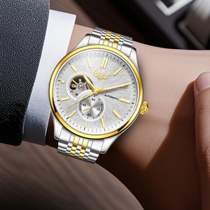 Montre-bracelet mécanique automatique en acier inoxydable de sport, vente en gros d'usine, cadran lumineux, étanche 3 BAR, montre de luxe pour homme - Product Image 5