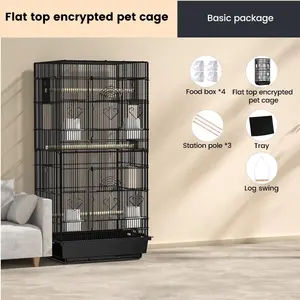 New Arrival Multi-functional Pet Cage Welded Wire Mesh Flat Top Big Bird Cage Sugar Glider Cage