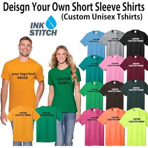 Unisex PC54 Custom Cotton Short Sleeve <b>Tshirts</b> Ink Stitch Multicolors 100% Silk Screen Printing Design Your Own Inkscape Vector - Product Image 4