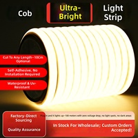 Bande LED COB en gros 220V Haute Tension IP68 Étanche Extérieur Auto-Adhésive Découpable Sans Scintillement Angle de Faisceau 180° 100m