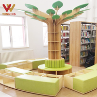 Bibliothèque Montessori en bois pour enfants Bibliothèque de conception d'arbre pour garderie préscolaire et centre de lecture de la maternelle