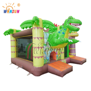 Parque de Diversiones Inflable Interior con Temática de Dinosaurios, Castillo de PVC, Combo Ignífugo e Impermeable, Fácil de Instalar - Product Image 1