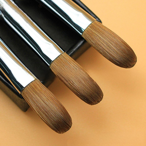 Gradient Crystal Handle Nail Brush Synthetic Hair Metal Ferrule Gel Painting Brush for Manicure - Product Image 5