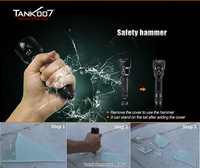 Lampe torche de sécurité Tank007 PT12 en aluminium, lampe torche haute puissance rechargeable, lampe torche tactique LED, lampe de recherche en plein air, Linterna