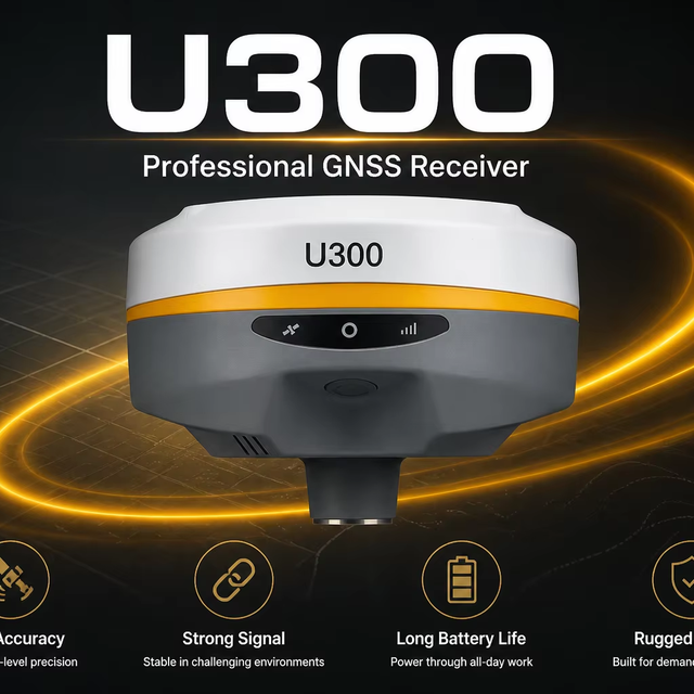 Hi-Target U300 GNSS Receiver with Android Controller 1408CH RTK IP68 Waterproof 6800mAh
