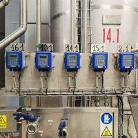 Abrazadera de caudalímetro ultrasónico portátil no invasivo en la conexión RS485 Modbus para medición de caudalímetro de agua líquida de 4 pulgadas