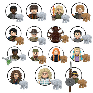 G0195 G0196 Personajes de la Serie de TV Americana Will, <span class=keywords><strong>Dustin</strong></span>, Robin, Steve, Mike, Juego de Bloques de Construcción de Plástico, Mini Figuras de Acción Educativas - Product Image 1