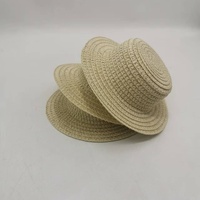 Produit transfrontalier très demandé : Chapeau pour chien de style, en herbe naturelle rayée et imprimée en sérigraphie, jouet poupée bébé tissé à la main pour animaux de compagnie