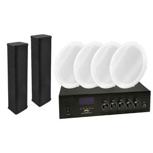 ชุดคอมโบระบบเสียงภายในบ้าน 25 วัตต์ เครื่องขยายเสียงสาธารณะ ลำโพงติดเพดานแบบแถบสีดำขนาด <span class=keywords><strong>3</strong></span> นิ้ว <span class=keywords><strong>2</strong></span> ตัว ช่องต่อสัญญาณเสียงเข้า/ออกแบบ RCA <span class=keywords><strong>2</strong></span> ช่อง ปรับเสียงแหลมและเบสได้ - Product Image 2