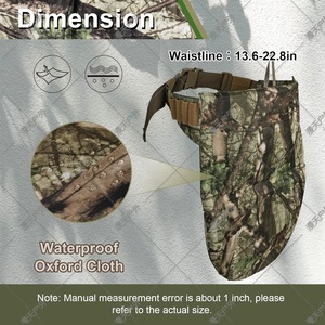 Outdoor Portable Camouflage Seat <b>Cushion</b> <b>Rectangular</b> Woven 100 Polyester Camping Hunting Waist Belt Foldable - Product Image 3