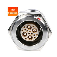 BEXKOM Hybrid Female 4*coaxial+12*sinyal IP67 1.5~25A Berlapis Emas Power Data Combo Harga Pabrik OEM untuk Smart Grid