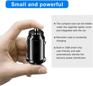 Neues Mini-Auto ladegerät Supers chn elles <span class=keywords><strong>2</strong></span>-in-1-PD-Autoladung 5V/3,1 A Ausgang für Mobiltelefon mit <span class=keywords><strong>Box</strong></span>-Paket - Product Image 2