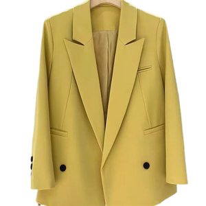 Nouvelle Collection 2024 : Élégante Robe Blazer Femme en Satin Imprimé Tissé, Col Tailleur, Manches Longues, Bouton Unique – Tendance Mode - Product Image 1