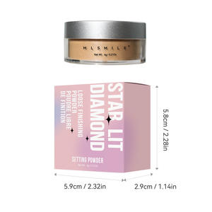 MLSMILE <span class=keywords><strong>Poudre</strong></span> Fixatrice Libre Diamant Perle Éclat Brouillard Léger, <span class=keywords><strong>Poudre</strong></span> <span class=keywords><strong>de</strong></span> Miel Fine Imperméable Résistante à la Transpiration, Longue Tenue Contrôle du Sébum - Product Image 6
