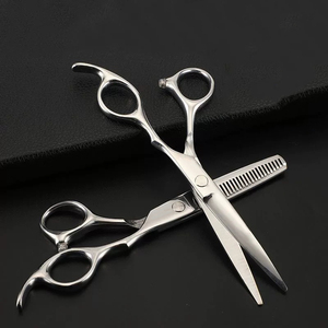 Ciseaux à cheveux professionnels japonais 360 Saloon Set, lame zig-zag, tondeuse à sourcils, outil de maquillage 7 pouces, étui en acier japonais - Product Image 5
