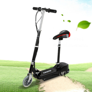 สกู๊ตเตอร์ไฟฟ้าสองล้อพับได้พร้อมที่นั่งสีดำและสีแดงสำหรับผู้ใหญ่ - Product Image 1