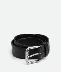 Cinturón Reversible de Diseño de Lujo para Hombre Bottega, Hecho a Mano con Trenzado Intreccio, Hebilla de Cuero Genuino, Estilo Ejecutivo BV Veneta - Product Image 2