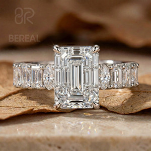 แหวนเพชร CVD ที่ได้รับการรับรองจาก IGI สำหรับผู้หญิง แหวนเงินแท้ 925 ประดับเพชร HPHT แบบฝังเพชรเต็มวง เครื่องประดับชั้นดี - Product Image 1