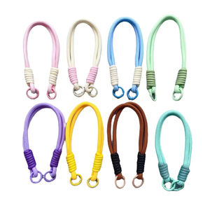 Dragonne de téléphone portable courte détachable multicolore avec patch anti-perte, faite à la main, unisexe, longueur 20 cm, logo personnalisé - Product Image 5