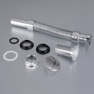 A buon mercato in plastica Pop-Up lavabo di scarico flessibile lavello cromato tubo di scarico con fili in acciaio inox - Product Image 4