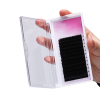 Boîte de rangement pour cils vide en plastique PS, 118mm*65mm*16mm, vente en gros, étiquette privée, personnalisable