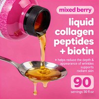 Boisson liquide orale de beauté en gros à base de biotine et de peptides de collagène, soutien antioxydant pour la croissance des cheveux, de la peau et des ongles chez l'adulte, éclaircissement de la peau