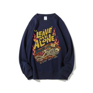 LEAVE ME ALONE T-shirt décontracté basique à épaules tombantes, imprimé personnalisé en relief, 300 g/m², coloré, soyeux et doux - Product Image 4