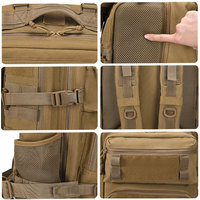 Muestra Gratuita, Mochila Táctica Personalizada Impermeable de Nailon con Camuflaje, para Gimnasio, Senderismo, Viajes, Caza, Mochilas Tácticas de 45L, Mochila Táctica Molle