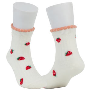 <span class=keywords><strong>Calzini</strong></span> da Yoga traspiranti in cotone alto a maglia alla fragola <span class=keywords><strong>per</strong></span> studenti con comodo Logo con fondo in cimosa <span class=keywords><strong>per</strong></span> la primavera - Product Image 2