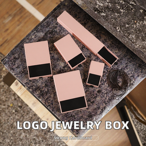 Scatola per Gioielli in Carta Kraft Quadrata con Logo Personalizzato, Cassetto Scorrevole in Cartone per Anelli e Collane, Inserto in Schiuma Vellutata, Design Elegante - Product Image 2