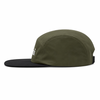 Casquette de camping décontractée 5 panneaux en tissu texturé avec visière incurvée, légère, idéale pour les voyages et la randonnée (vente en gros)