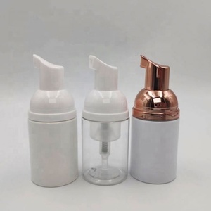 Empty 30ml 50ml Face Cleanser Liquid Foaming Mousse <b>Pump</b> <b>Bottle</b> Pink Plastic Foam <b>Bottle</b> With Cosmetic Packaging - Product Image 1