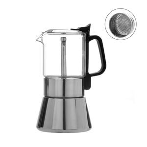 Certification écologique de la FDA OEM / ODM stocké haut de poêle à percolateur en <span class=keywords><strong>verre</strong></span> borosilicaté personnalisable haut - Product Image 1