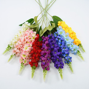 Dongchen Crafts <b>Artificial</b> Silk Hyacinth <b>Flowers</b> Single Stem Vase <b>Arrangement</b> Pastoral Style Wedding Home Decor - Product Image 1