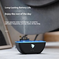 Hxtc88 7 lumière LED colorée humidificateur à brume fraîche parfum aromathérapie Machine bateau bateau en forme d'huile essentielle diffuseur d'arôme